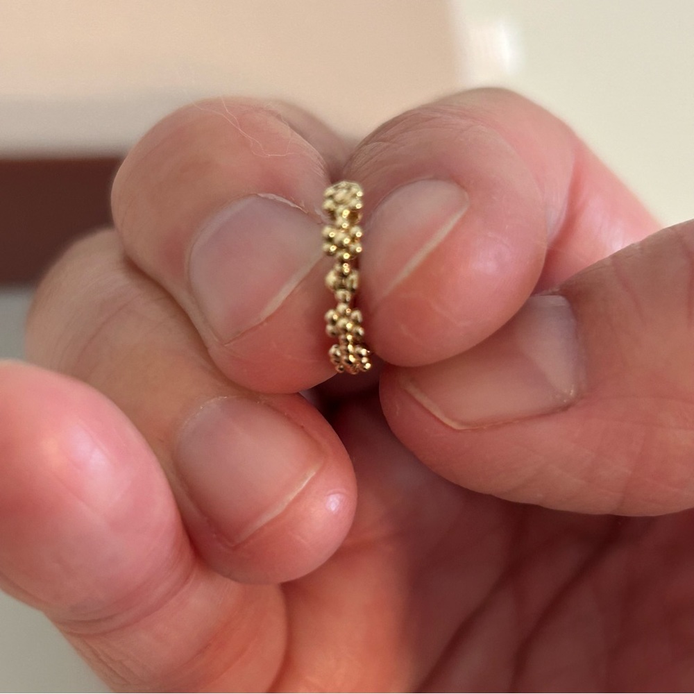 The Last Line Petite Flower Hoops - 14k yellow gold (pair)
